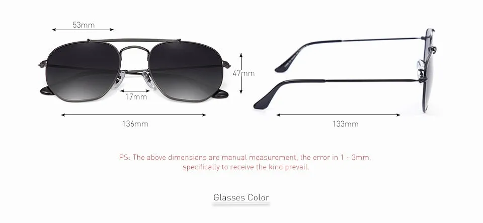 20/20 Polarized Metal Frame Driving Sunglasses For Men & Women 17069