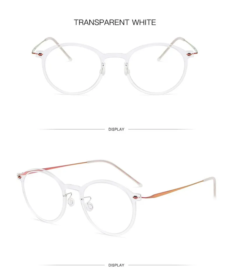 Aissuarvey Full Rim Titanium Frame Round Unisex Eyeglasses