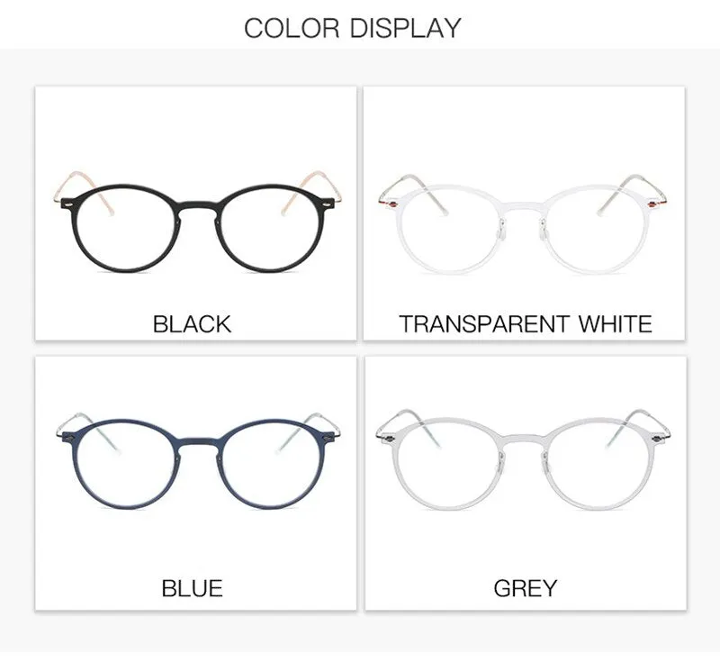 Aissuarvey Full Rim Titanium Frame Round Unisex Eyeglasses