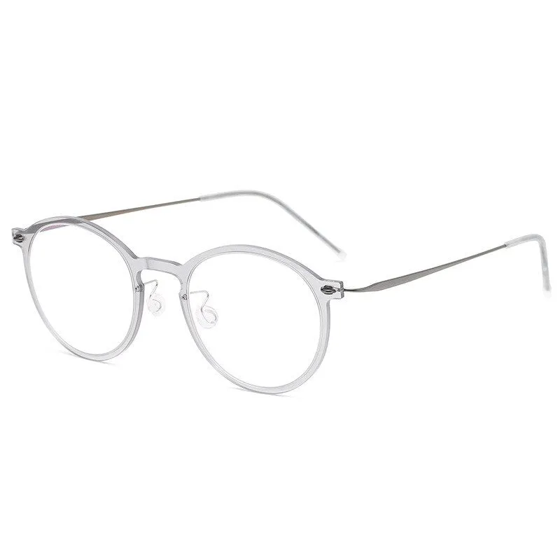 Aissuarvey Full Rim Titanium Frame Round Unisex Eyeglasses