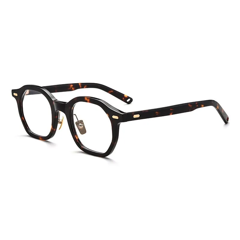 Aissuarvey Hexagon Acetate Titanium Full Rim Frame Unisex Eyeglasses