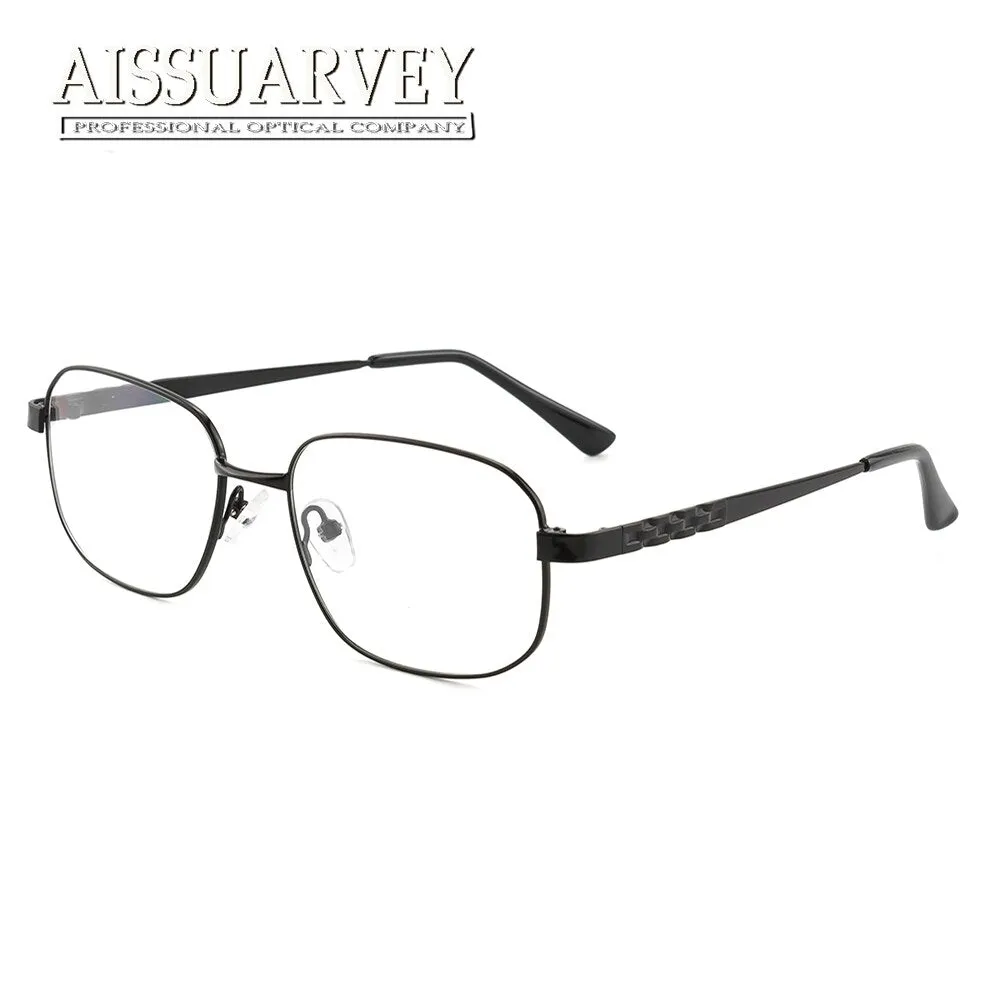 Aissuarvey Men's Full Rim Alloy Frame Eyeglasses Rectangular As3003