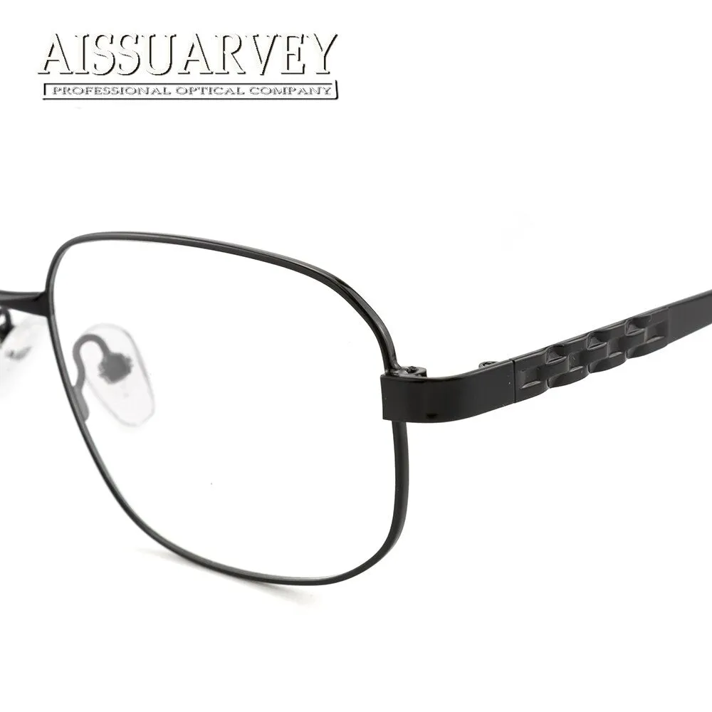 Aissuarvey Men's Full Rim Alloy Frame Eyeglasses Rectangular As3003