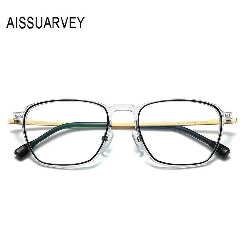 Aissuarvey Titanium Acetate Frame Unisex Full Rim Eyeglasses