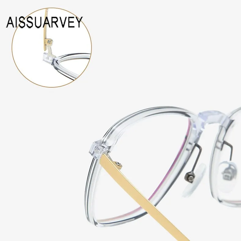 Aissuarvey Titanium Acetate Frame Unisex Full Rim Eyeglasses