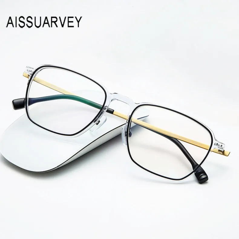 Aissuarvey Titanium Acetate Frame Unisex Full Rim Eyeglasses