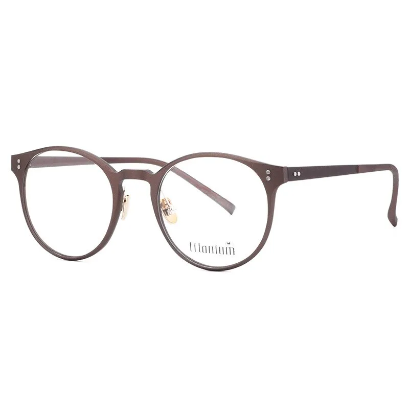 Aissuarvey Ultem Metal Round Full Rim Frame Unisex Eyeglasses Acetate Temples 9003