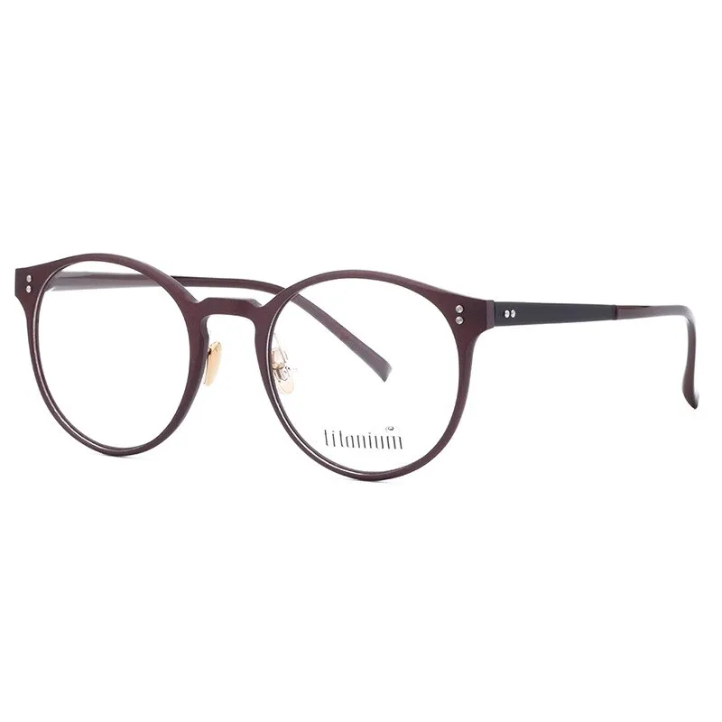 Aissuarvey Ultem Metal Round Full Rim Frame Unisex Eyeglasses Acetate Temples 9003