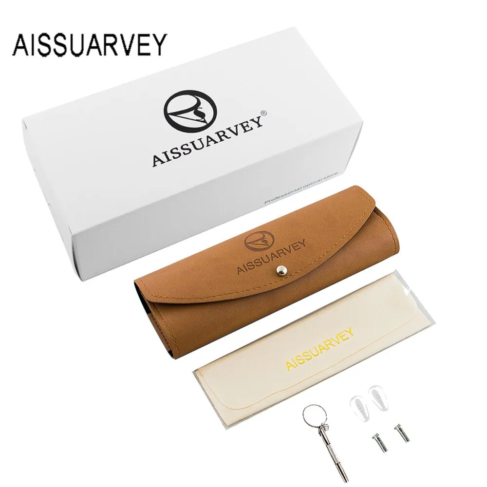 Aissuarvey Unisex Acetate Alloy Round Full Rim Eyeglasses