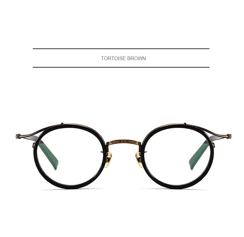 Aissuarvey Unisex Acetate Alloy Round Full Rim Eyeglasses