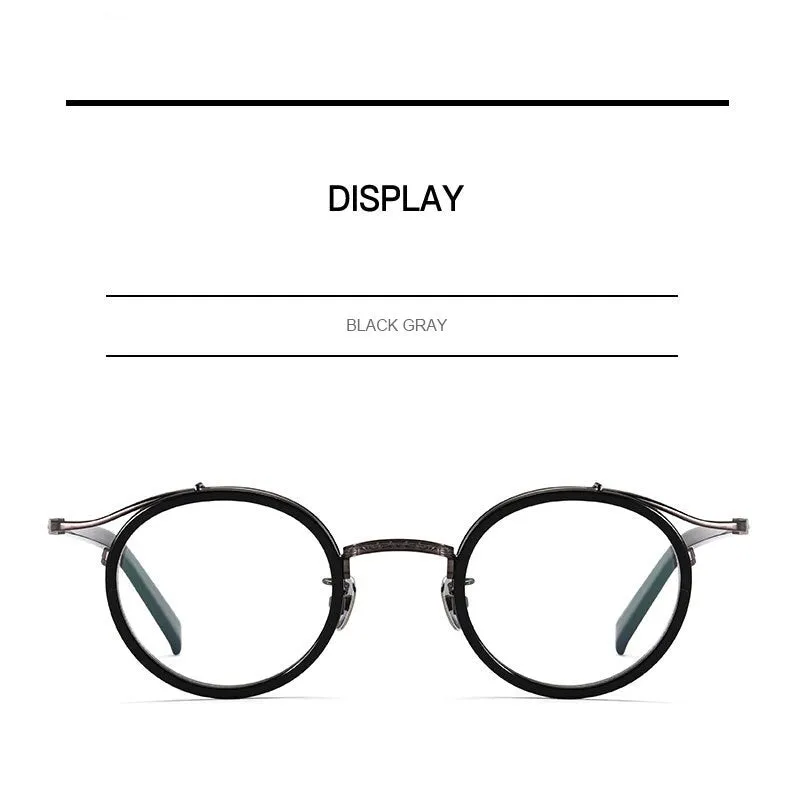 Aissuarvey Unisex Acetate Alloy Round Full Rim Eyeglasses