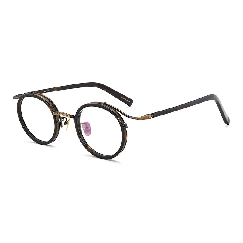 Aissuarvey Unisex Acetate Alloy Round Full Rim Eyeglasses