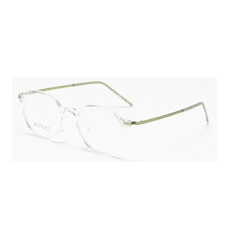 Aissuarvey Unisex Full Rim Small Round Tr 90 Alloy Frame Eyeglasses 302