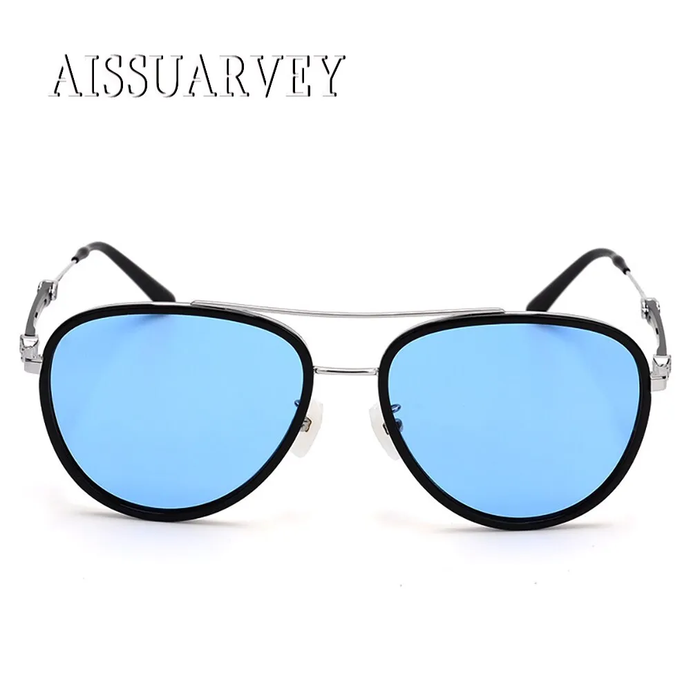 Aissuarvey Women's Full Rim Round Acetate Titanium Frame Polarized Sunglasses As120211