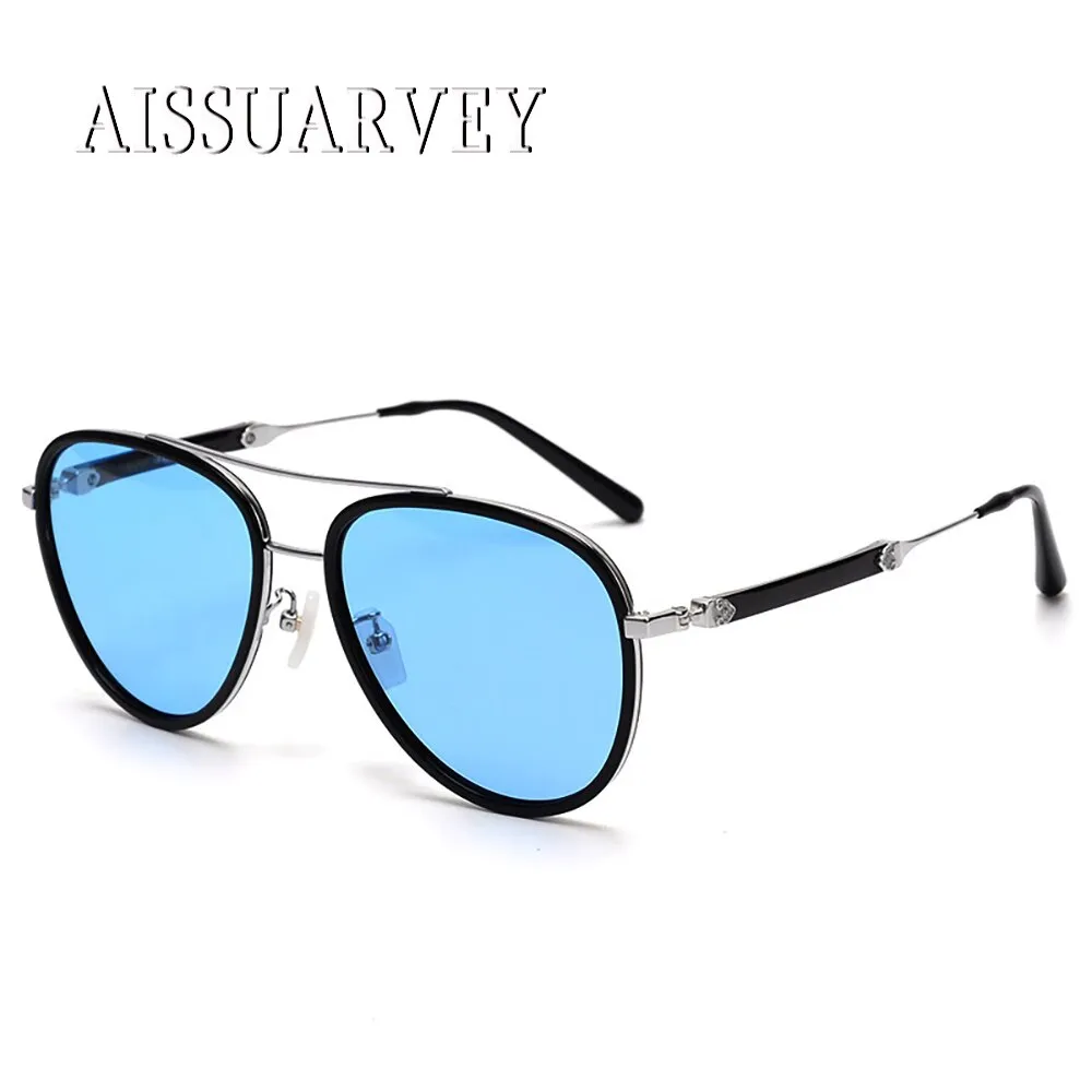 Aissuarvey Women's Full Rim Round Acetate Titanium Frame Polarized Sunglasses As120211