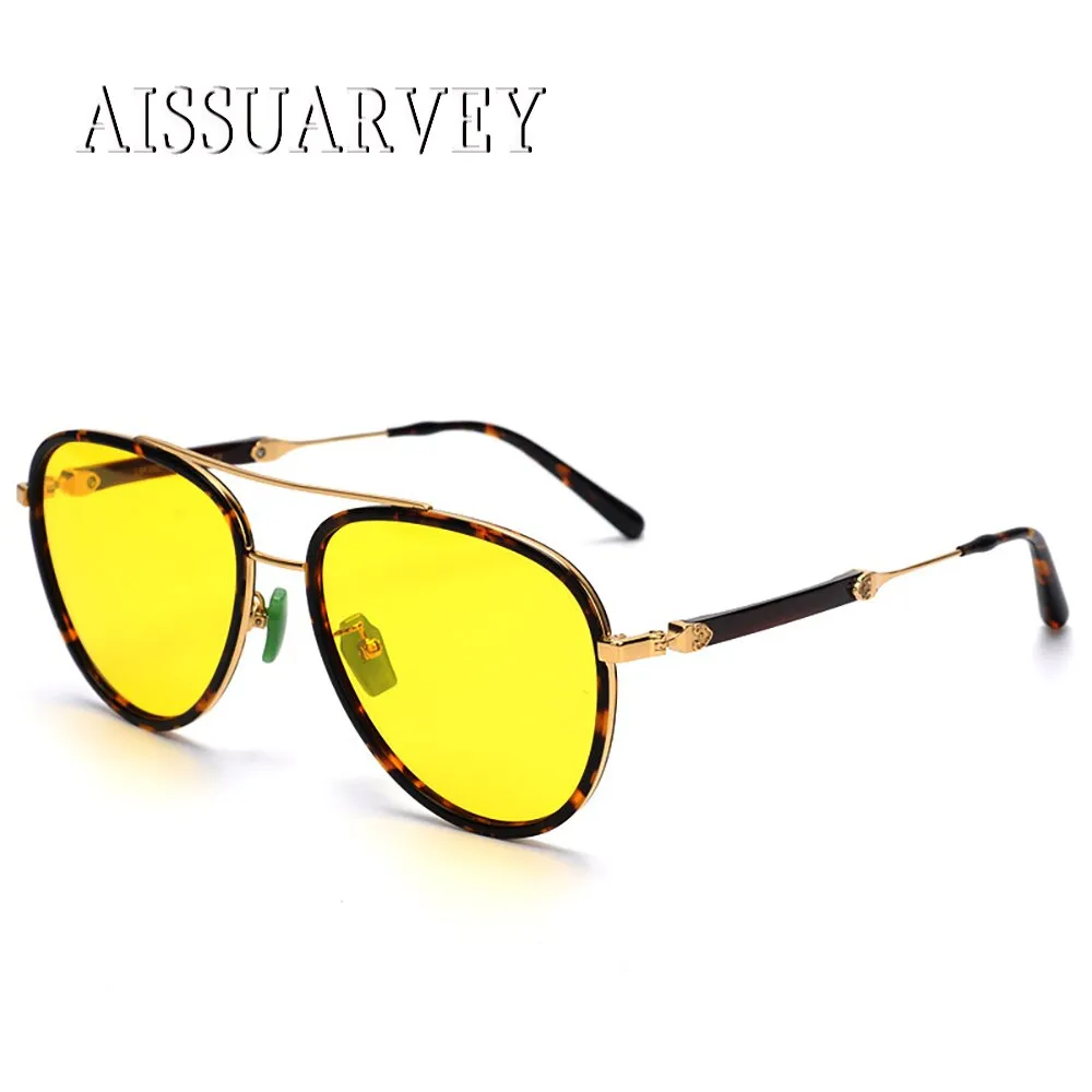 Aissuarvey Women's Full Rim Round Acetate Titanium Frame Polarized Sunglasses As120211