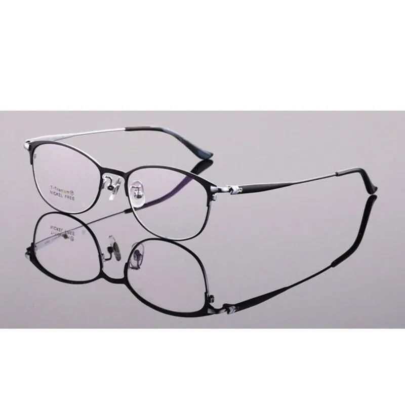 Aissuarvey Women's Full Rim Round Titanium Frame Eyeglasses  As166461