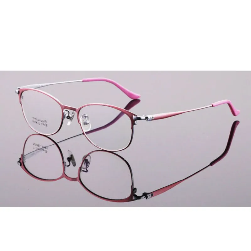 Aissuarvey Women's Full Rim Round Titanium Frame Eyeglasses  As166461