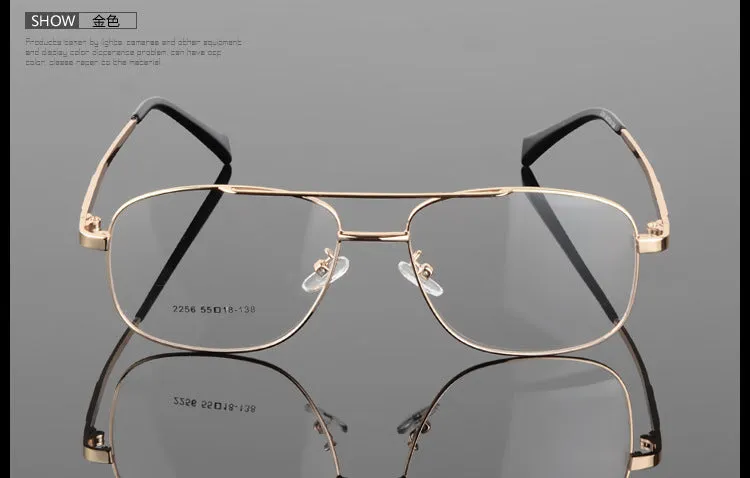 Bclear Classic Alloy Men Frame Double Bridge Eyeglasses Big Face