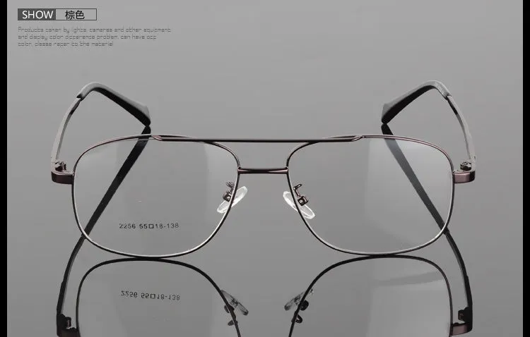 Bclear Classic Alloy Men Frame Double Bridge Eyeglasses Big Face