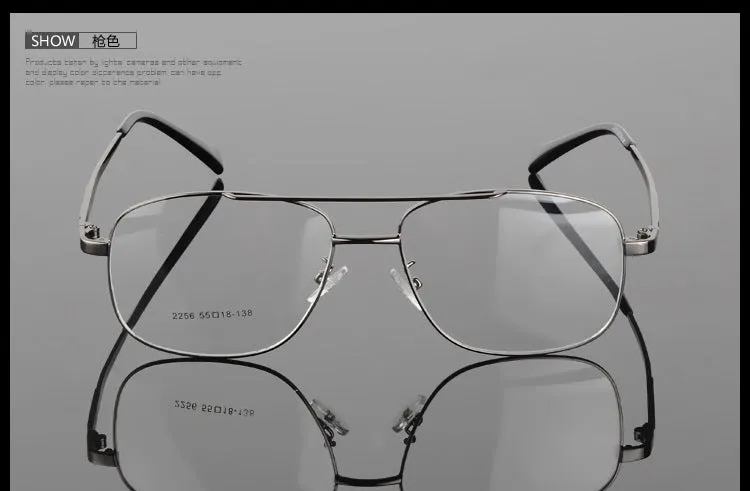 Bclear Classic Alloy Men Frame Double Bridge Eyeglasses Big Face