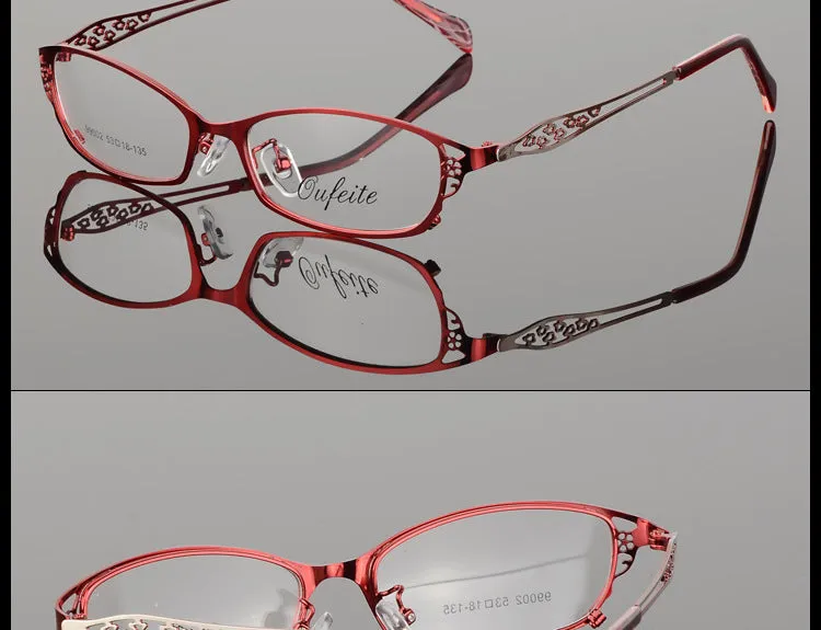 Bclear High-Grade Women Spectacle Frame Metal Alloy Eyeglasses Frame Half Frame Glasses Frame Eyeglasses S99002