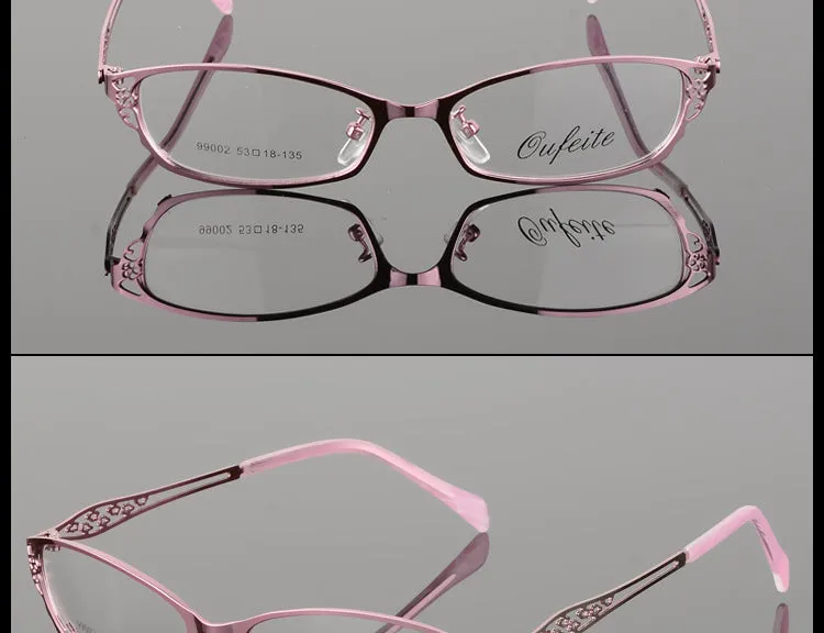 Bclear High-Grade Women Spectacle Frame Metal Alloy Eyeglasses Frame Half Frame Glasses Frame Eyeglasses S99002