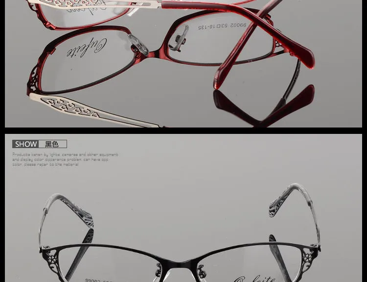 Bclear High-Grade Women Spectacle Frame Metal Alloy Eyeglasses Frame Half Frame Glasses Frame Eyeglasses S99002