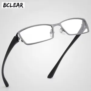 Bclear Men Titanium Alloy Metal Eyeglasses Full Rim Eyewear S1976