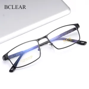 Bclear Men's Full Rim Square Titanium Eyeglasses My5009