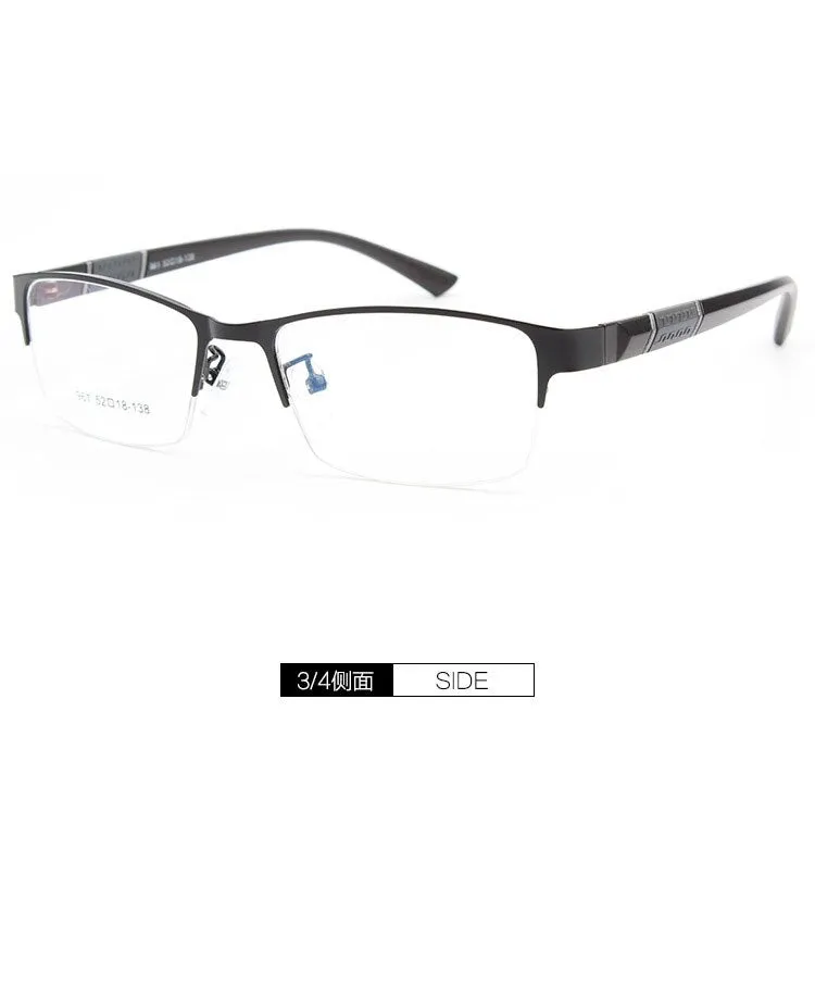 Bclear Men's Semi Rim Alloy Tr 90  Square Eyeglasses  961