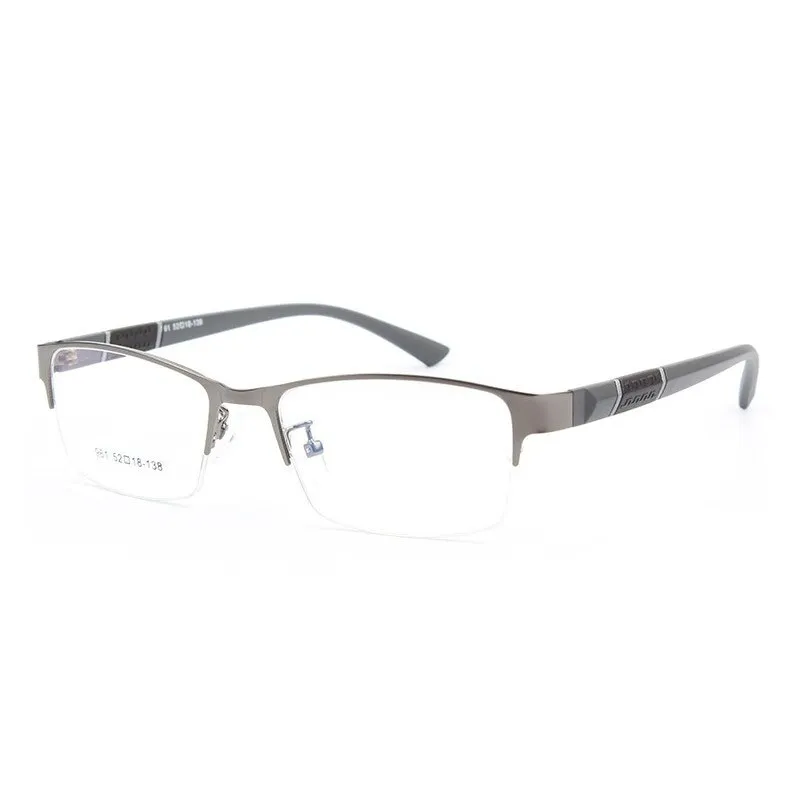 Bclear Men's Semi Rim Alloy Tr 90  Square Eyeglasses  961