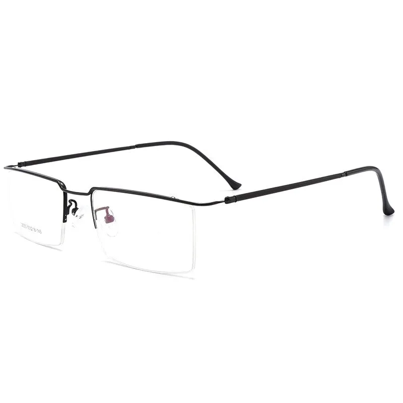 Bclear Men's Semi Rim Square Titanium Alloy Eyeglasses Sc2533