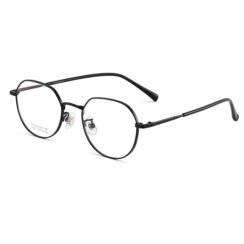 Bclear Unisex Full Rim Polygon Titanium Eyeglasses Lb5361