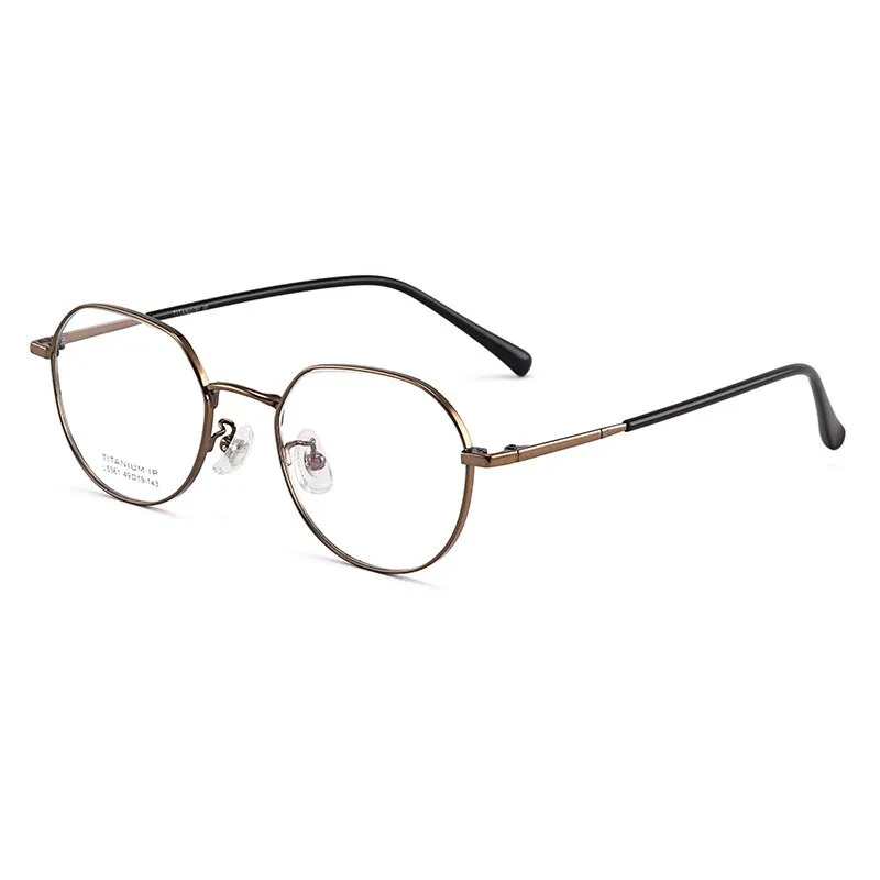 Bclear Unisex Full Rim Polygon Titanium Eyeglasses Lb5361