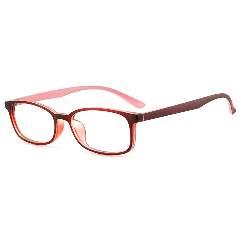 Bclear Unisex Small Full Rim Rectangle Plastic Eyeglasses 1058