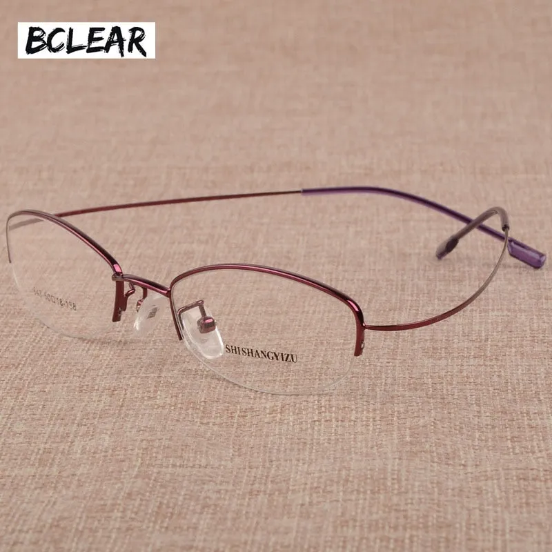 Bclear Women's Semi Rim Alloy Eyeglasses S643