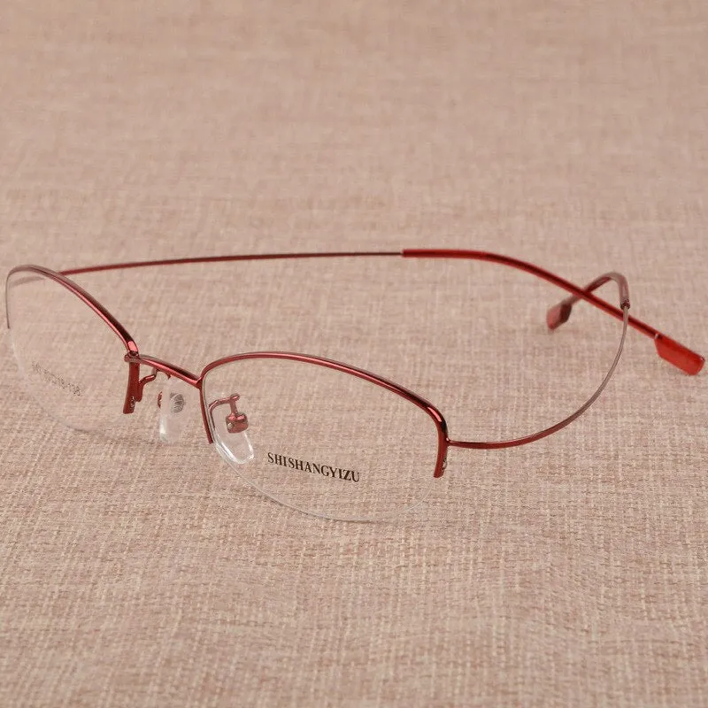 Bclear Women's Semi Rim Alloy Eyeglasses S643