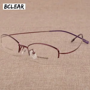 Bclear Women's Semi Rim Alloy Eyeglasses S643