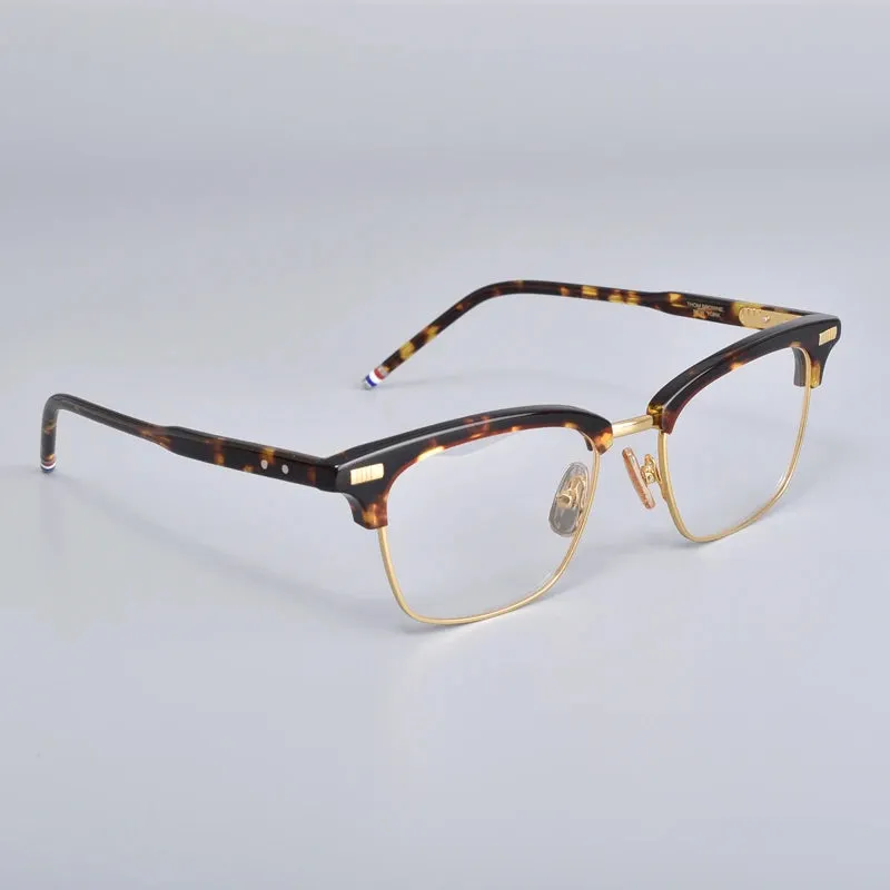 Black Mask Unisex Full Rim Browline Square Acetate Eyeglasses Bm-bt711