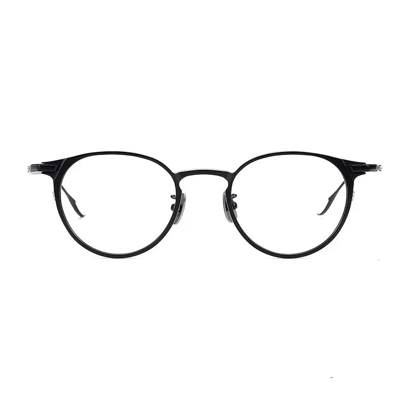 Black Mask Unisex Full Rim Round Titanium Eyeglasses M061