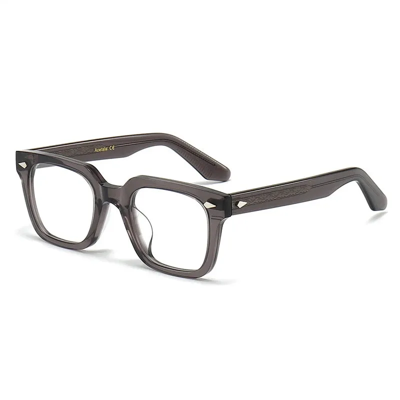 Black Mask Unisex Full Rim Square Acetate Handcrafted Eyeglasses 382348