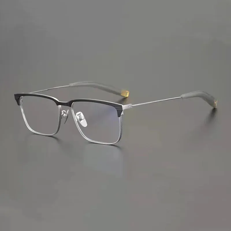 Black Mask Unisex Full Rim Titanium Square Eyeglasses Lsa104