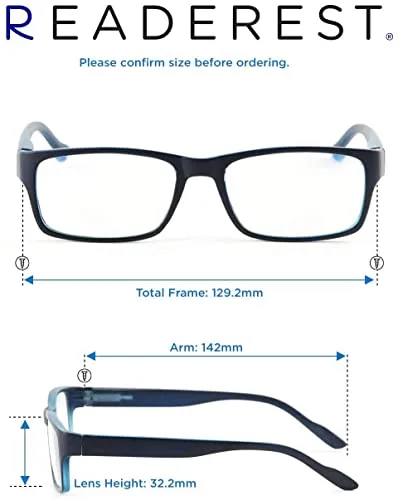 Blue-Light-Blocking-Reading-Glasses-Black-Blue-0-25-Magnification-Computer-Glasses