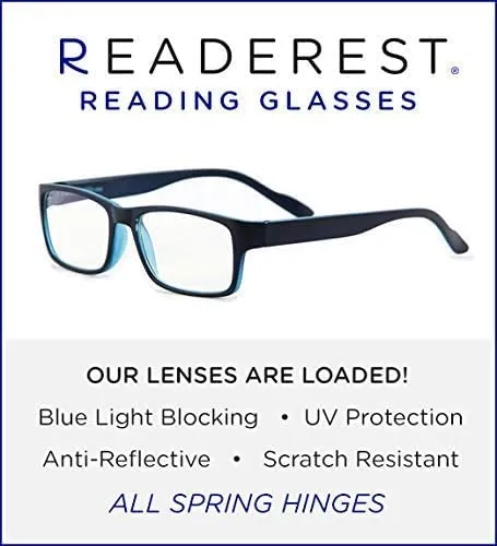 Blue-Light-Blocking-Reading-Glasses-Black-Blue-3-75-Magnification-Computer-Glasses