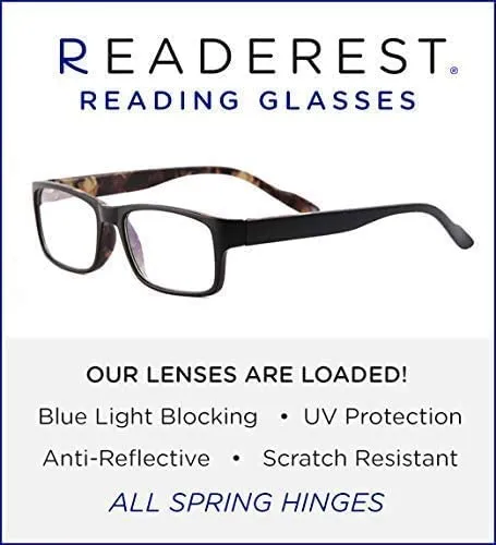 Blue-Light-Blocking-Reading-Glasses-Black-Camo-2-75-Magnification-Computer-Glasses