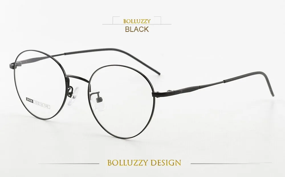 Bolluzzy Unisex Round Full Rim Acetate Eyeglasses Bo9506