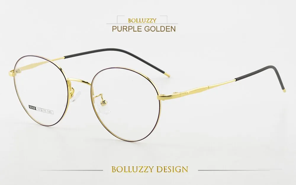 Bolluzzy Unisex Round Full Rim Acetate Eyeglasses Bo9506