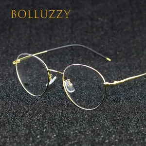 Bolluzzy Unisex Round Full Rim Acetate Eyeglasses Bo9506