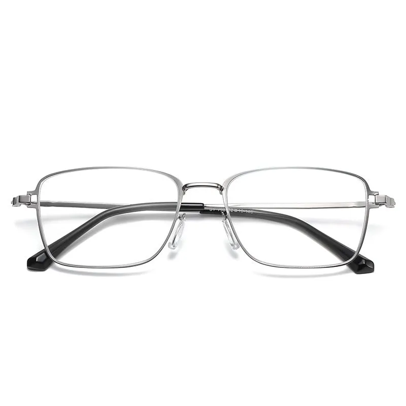 Brightzone Men's Full Rim Square Alloy Hyperopic Reading Glasses 7905/2005